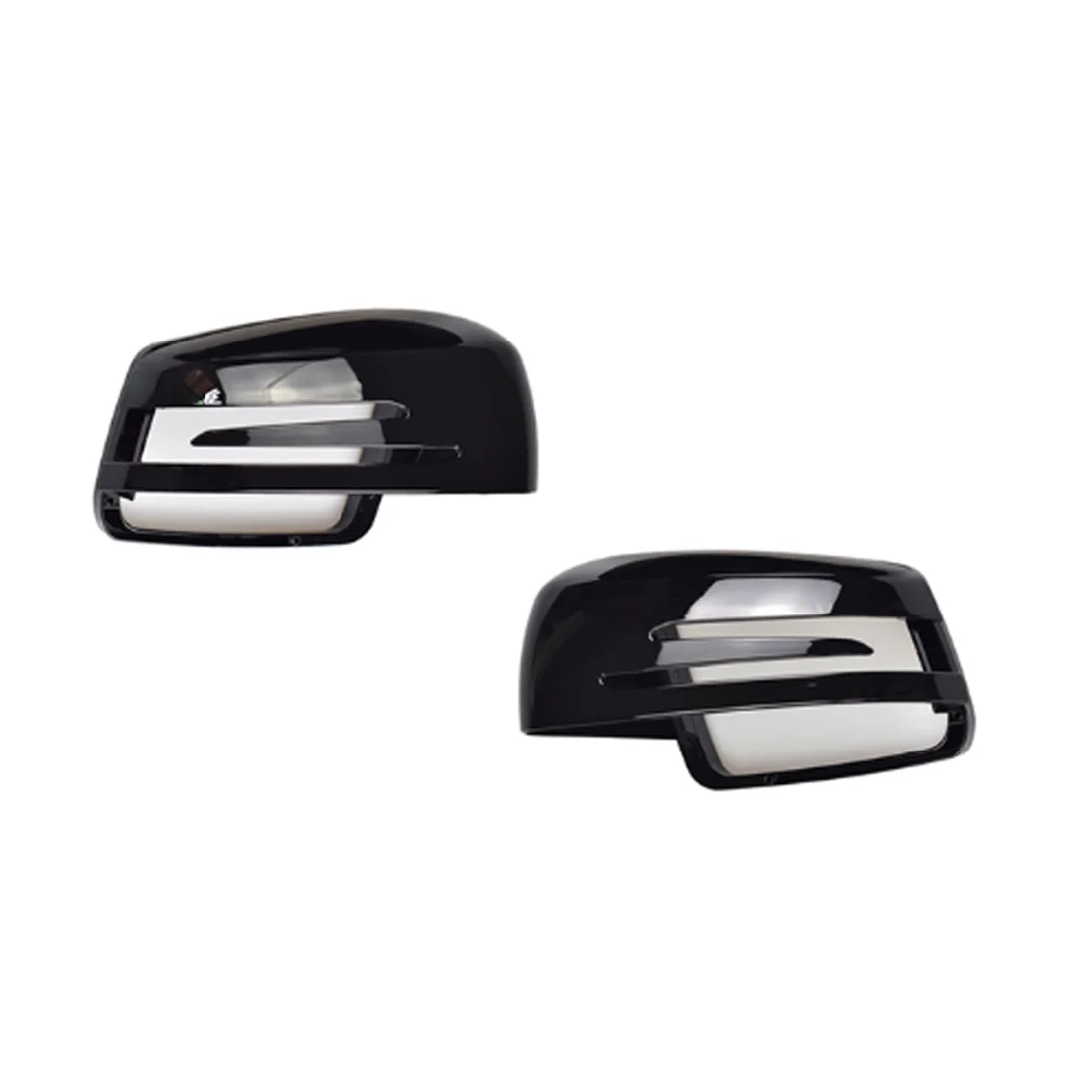 2Pcs Replacement Bright black Rear Mirror Shell Cover Caps for Mercedes Benz W176 W246 W204 W212 W221 C117 X204 X156