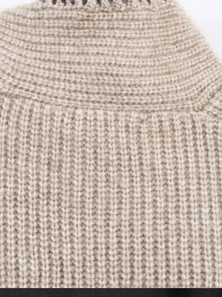 

HH Women's Winter New Fashion Versatile Bow Decorated Sweater Female Casual Slim Stand Collar Long Sleeve Pullover Sweater Mujer