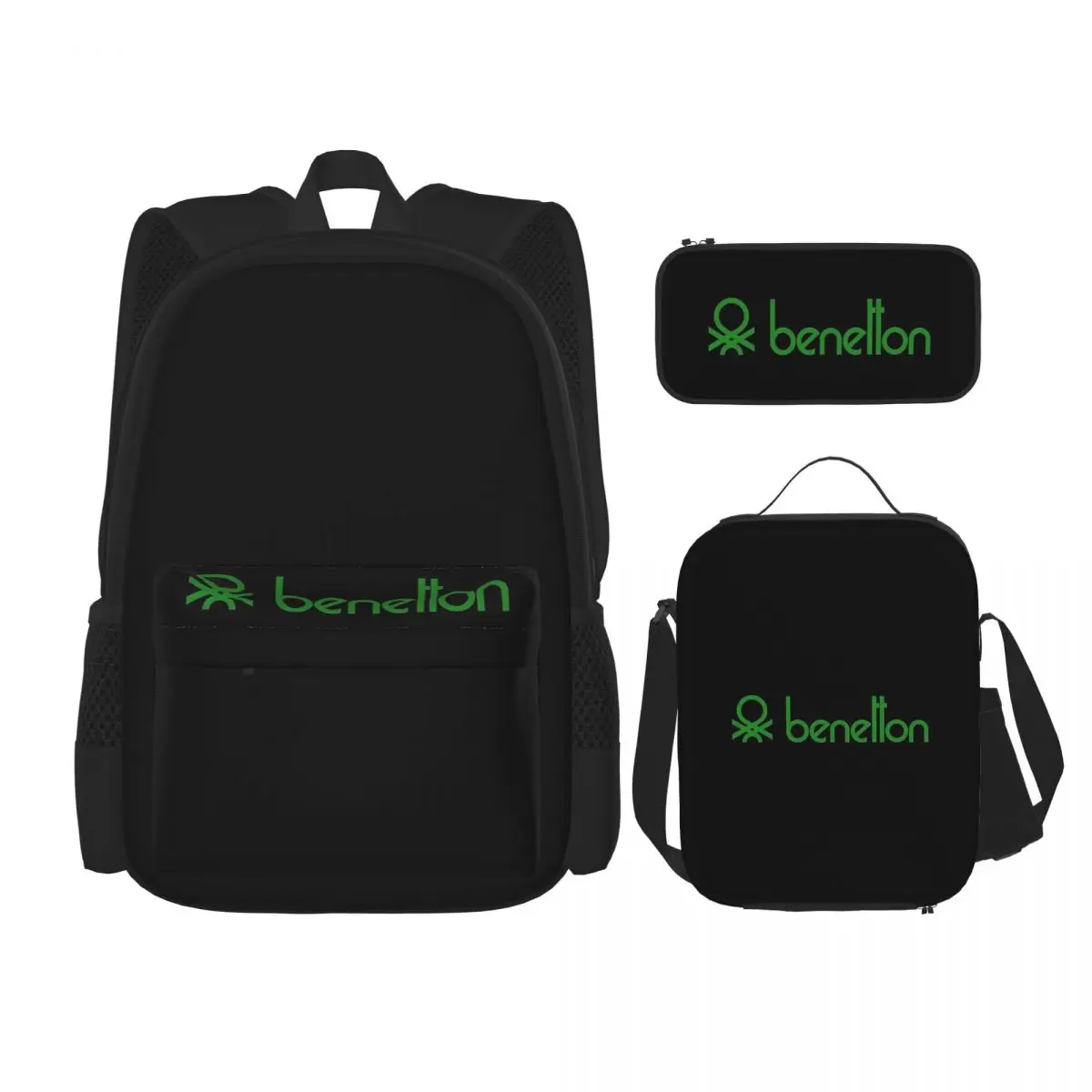 

United Colors Of Benetton Backpacks Boys Girls Bookbag Children School Bags Kids Rucksack Lunch Bag Pen Bag Three-Piece Set