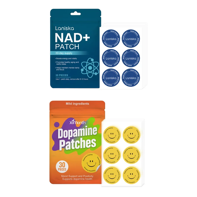 60-Piece NAD+ & Dopamine Wearable Patch Set – Skin-Safe Adhesive Self-Care Kit