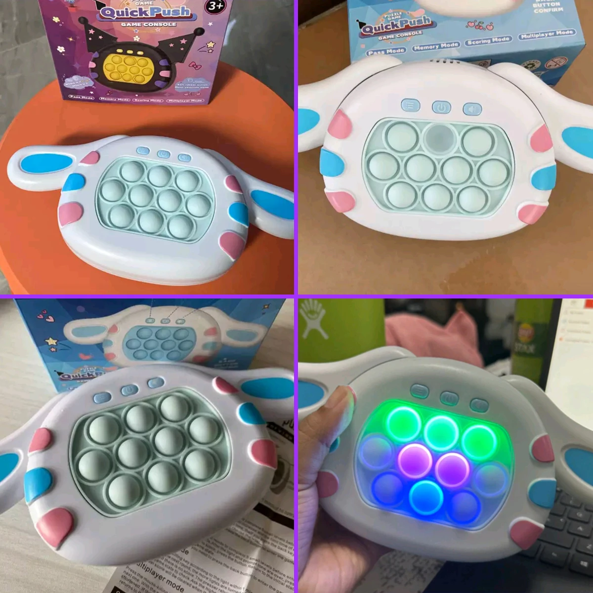 999 level quick push game with colorful lights and a PopUp Fidget Bubble electronic popular adult and child stress relief toy