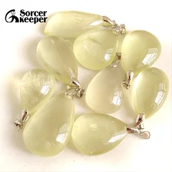 Natural Yellow Citrine Gemstone Water Drop Shape Faceted Quartz Pendants for Jewelry Making DIY Charm Necklace Earrings BI237H