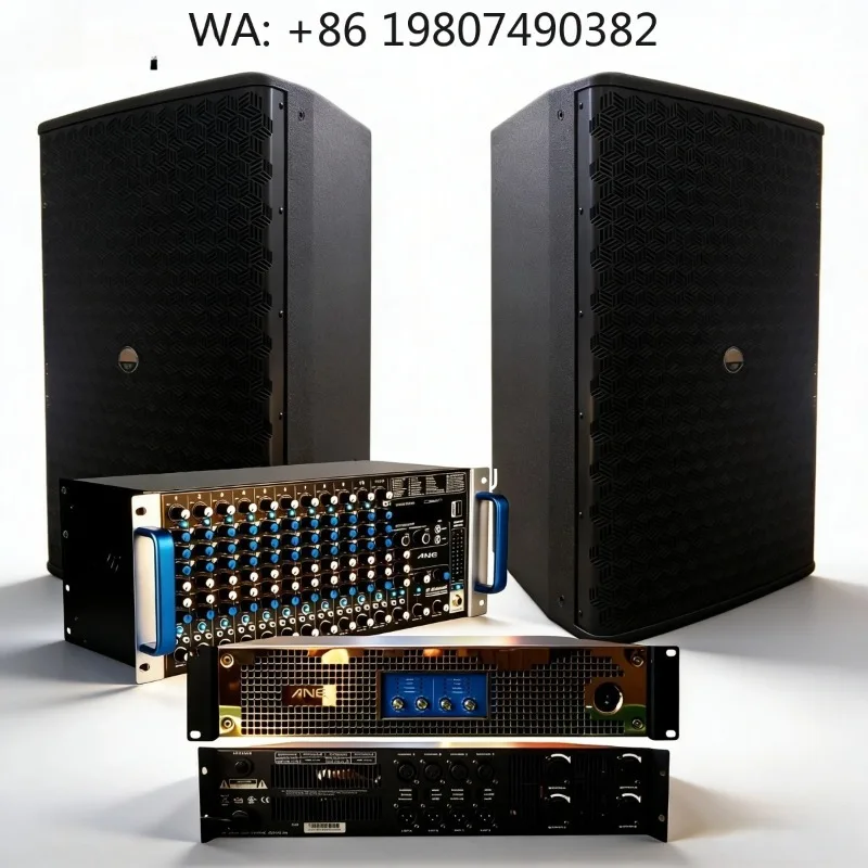 450W 15 Inch Waterproof Active Passive Professional PA Speaker System Audio Mixer Amplifier For Stage Performance