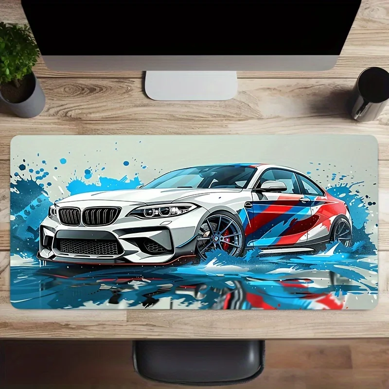 Mouse Pad Rectangular Cool Sports Car Racing Non-Slip Durable Desk Mat for gamers Office and Home table mat Gaming accessories