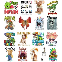 Cartoon children's T-shirt fashion heat transfer printing sticker cute animal clothing vinyl patch watermelon pineapple dinosaur
