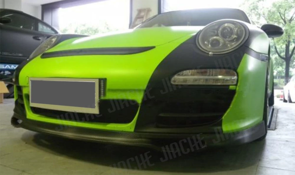JIACHE For Porsche 911 997 997.2 2009-2012 Dry Carbon Fiber Front Bumper Guard Front Lip Body Kit Car Parts Exterior Accessories
