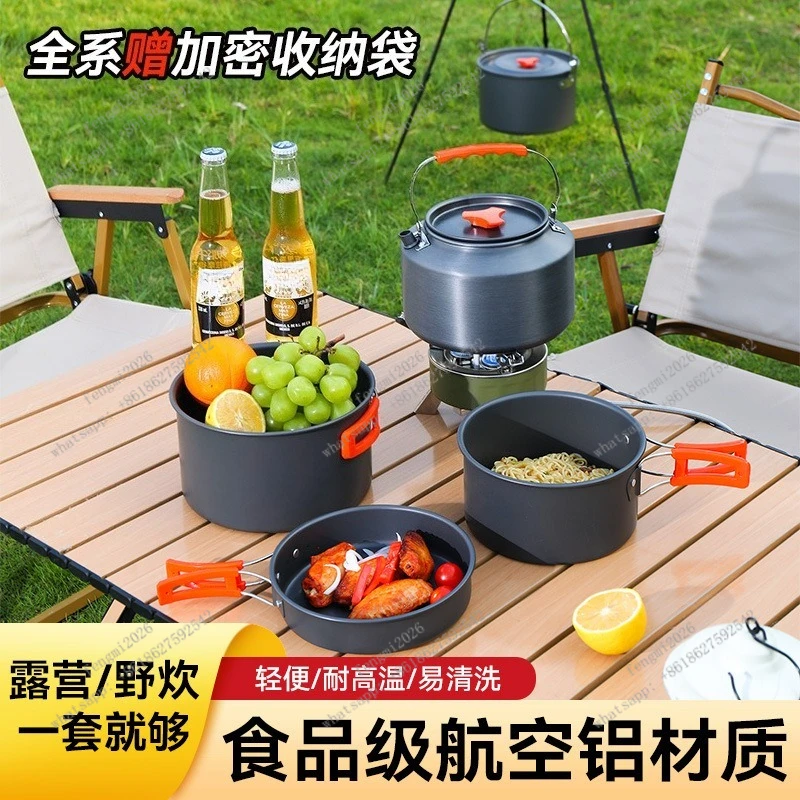 

Portable Camping Cooking Set Cookware Pot Kettle Kit for Outdoor Camping Picnic