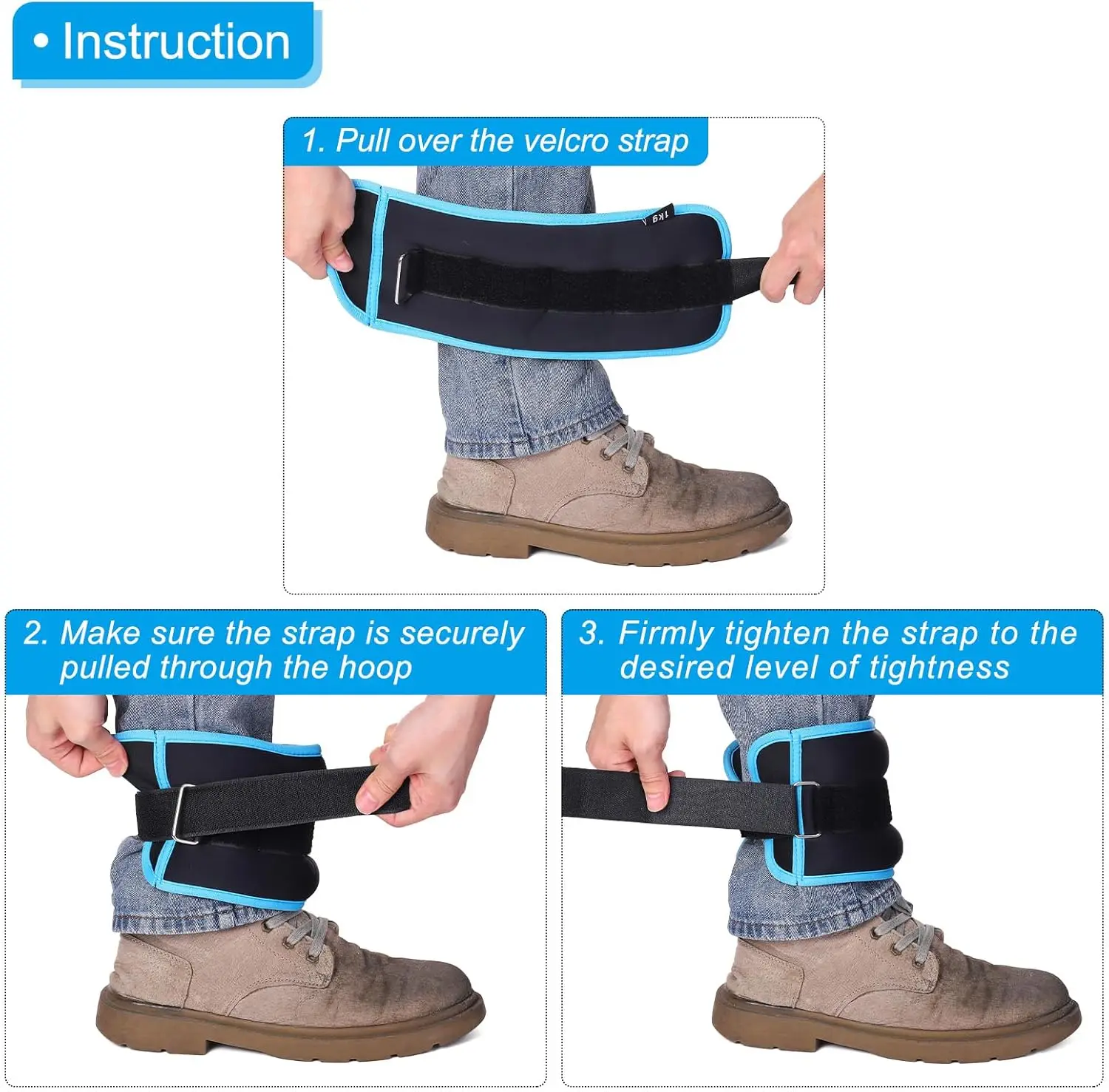 2 stücke 0,25/0,5/0,75/1/2 kg Handgelenk Knöchel Sandsäcke Tragbare Fitness Training Gewicht Sandsack für Yoga Tanzen Laufen Körper Gestaltung – Detail 9