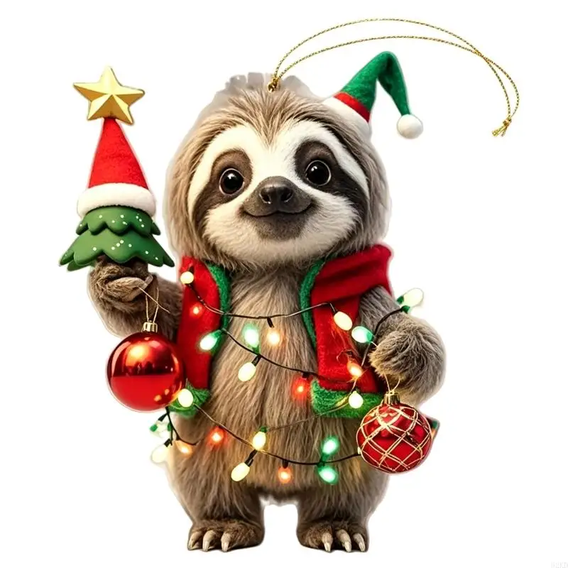 62KD Acrylic Animal Christmas Piece for Holiday Tree Hanging and Shelf Display
