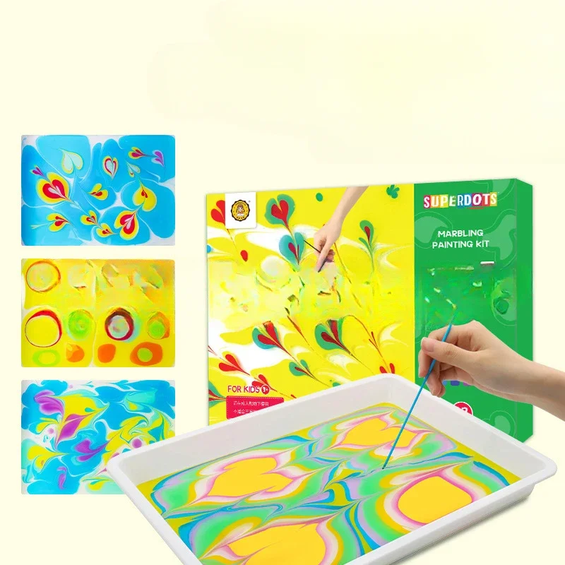 

Graffiti Children's 6-color Water Tuo Painting Set Creative and Safe Wet Tuo Painting Float Painting Art Supplies Pigments