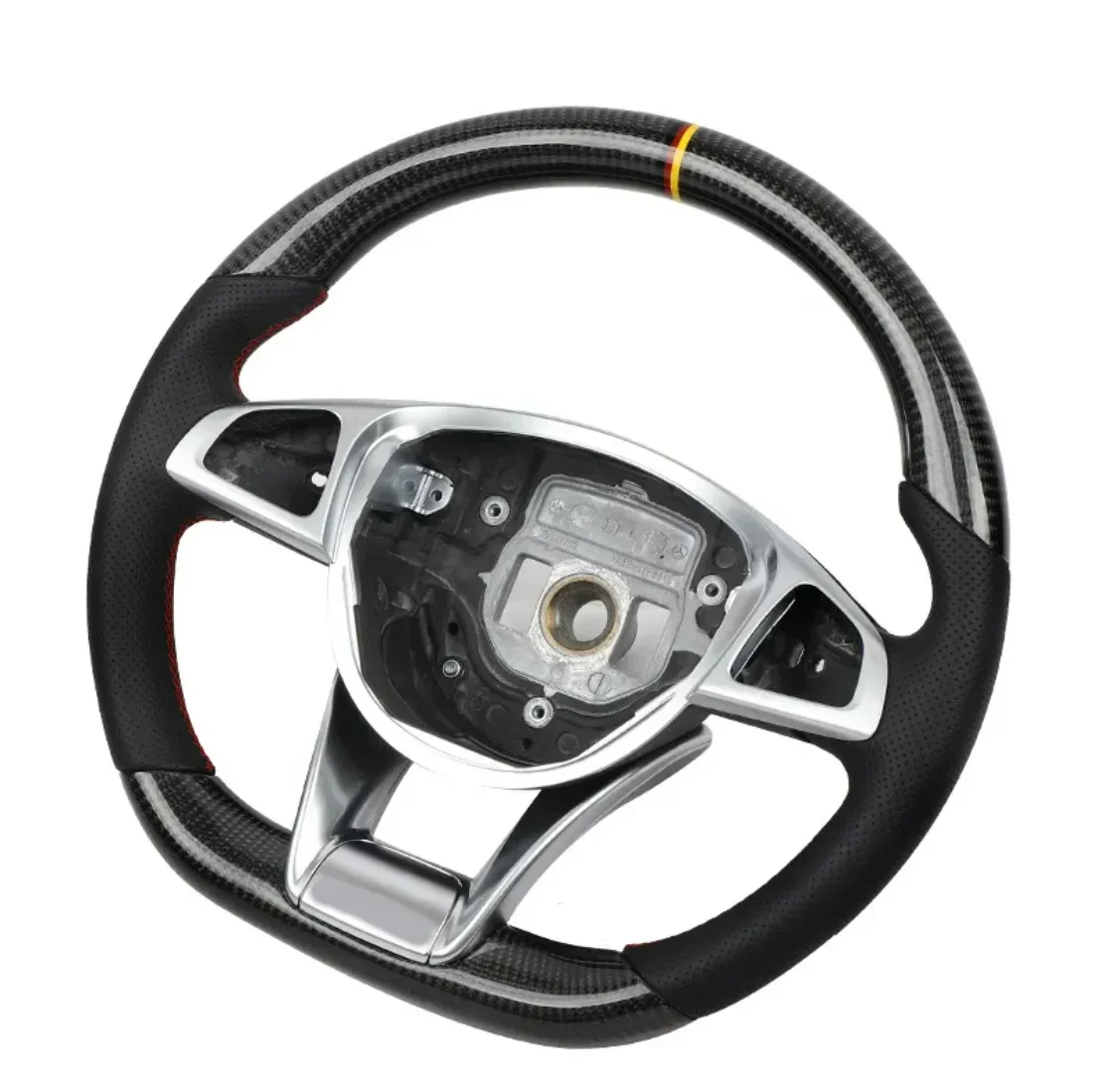 Custom carbon Steering Wheel For Mercedes Benz w205 C63 808 E43 C300 C200 GLC SLK A45 Amg led steering wheel