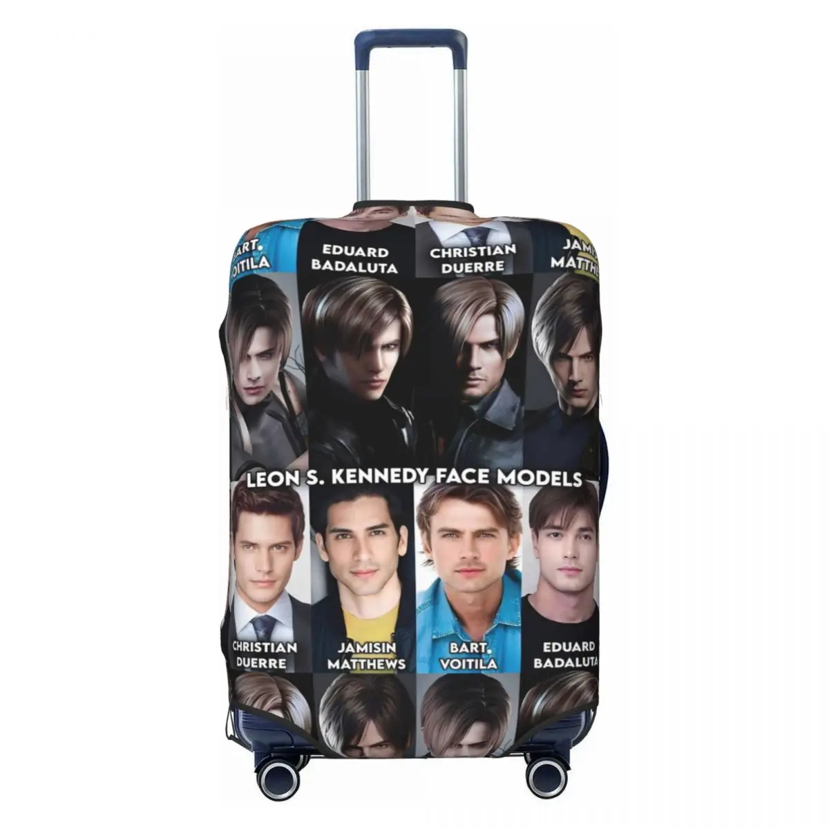 Leon Kennedy's Face Models In The Games And Movie Suitcase Cover Holiday Cruise Trip Strectch Luggage Accesories Protection