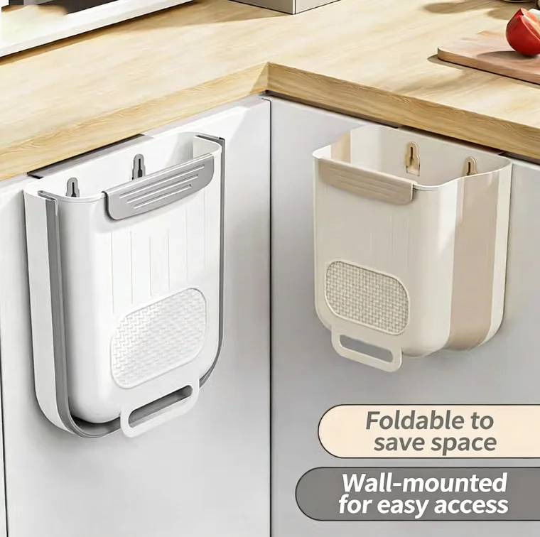 Poubelle murale pliable pour cuisine, poubelle suspendue pour armoire domestique, poubelle suspendue de tri sélectif, accessoires de cuisine