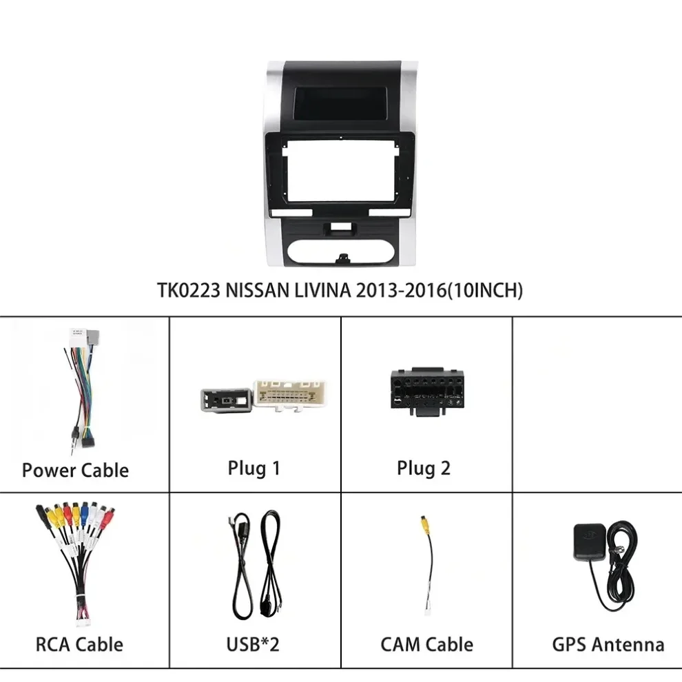 Car radio frame TK android  player panel for NISSAN LIVINA 2013-2016 10inch