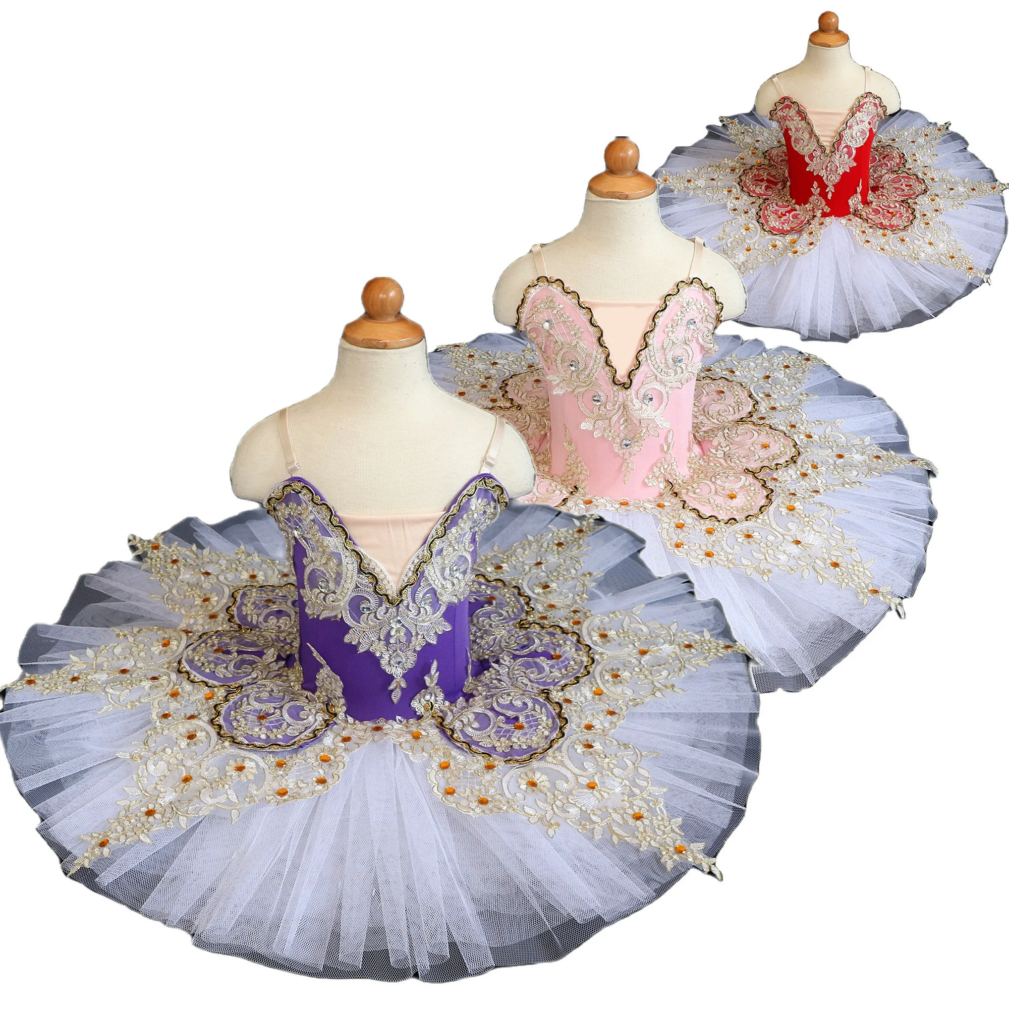 

White Swan Lake Ballet child Skirt For Ballet Belly Tutu Dance Clothes Classic Performance Costumes