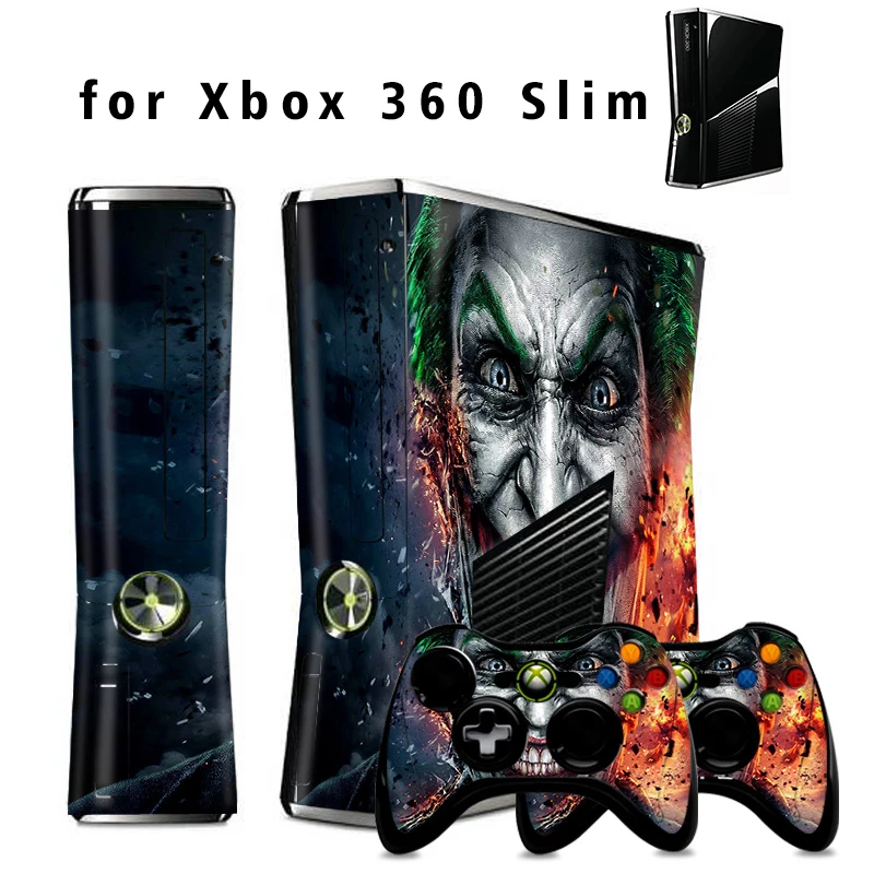 DATA FROG Skin Stickers For Xbox 360 Slim Console Warrior Joker Custom Man Vinyl Protective Cover For Microsoft Xbox 360 S 2023