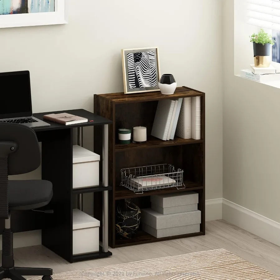 Pasir 3Tier Open Shelf Bookcase Amber Pine