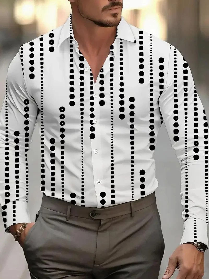 Męska koszula z długim rękawem Cowboy Western Cowboy Vintage Hawaiian Shirt Wygodna miękka męska koszula plażowa