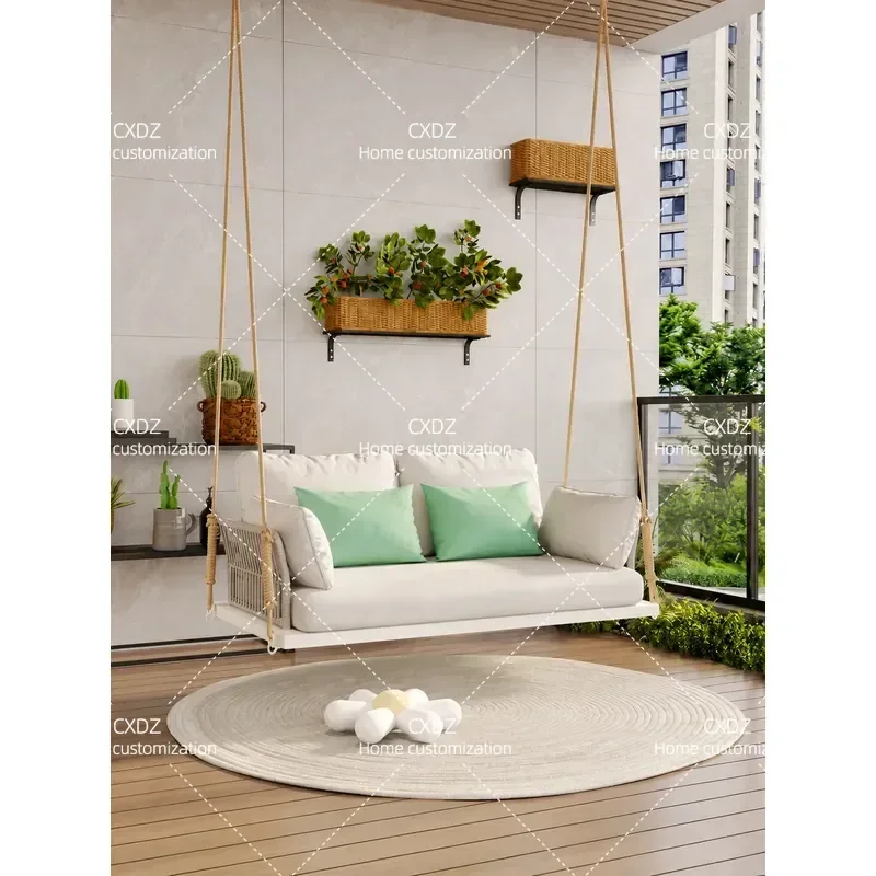 Hanging Chair Balcony Indoor Swing Basket Waterproof Sunscreen Rocking Chair for Adult Home Terrace Patio Garden Furniture
