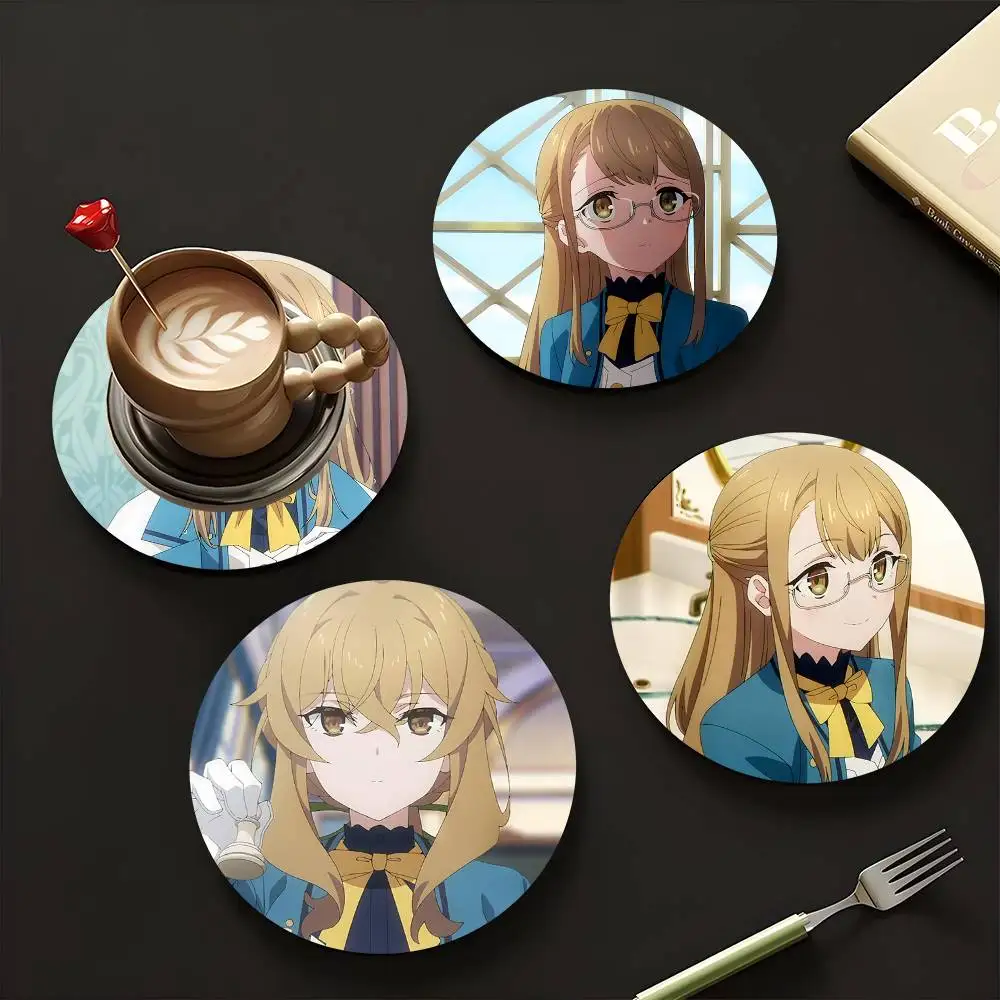 1pc Monica Everett Anime Characters Wooden Coaster Colour Printing Cup Mat Home Desk Decoration Gifts