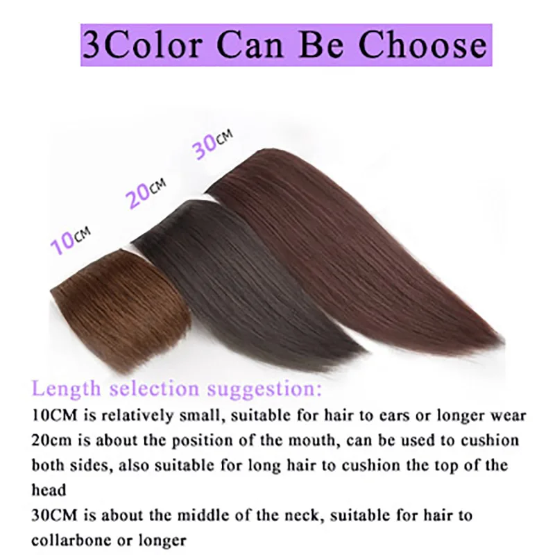 Ashifts-Épingle à cheveux à clip ultraviolette pour femme, coussin de cheveux Élsans couture, extensions de cheveux naturels noirs, faux