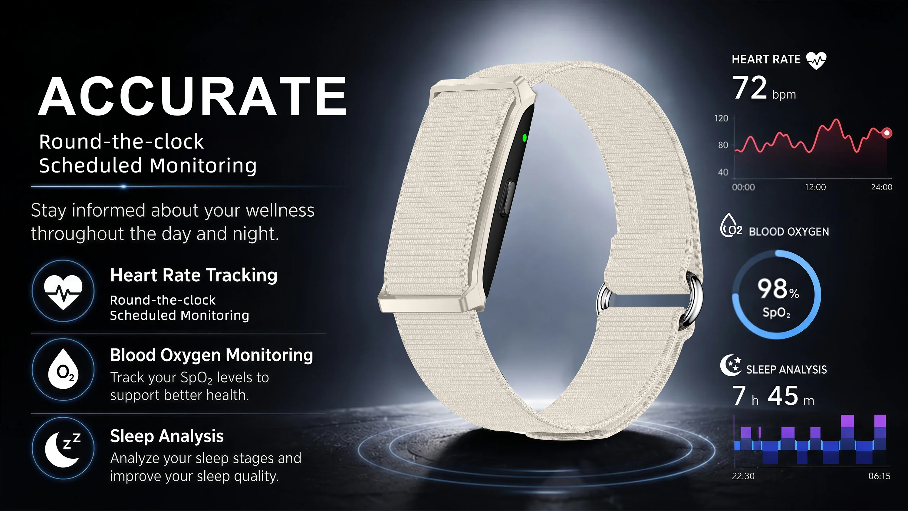 Large Capacity 180mAH Sports And Health Wristband AI Health Analysis Smart Bracelet ECG Heart Rate Oximeter Men Smart Bracelet