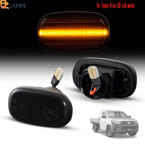 Imagen 1 del producto 2x Led Normal Flash indicador lateral señal de giro luz intermitente para Toyota Hilux sr5 vigo mk6 pickup Picnic XM10 Lexus GS 300 JSZ147