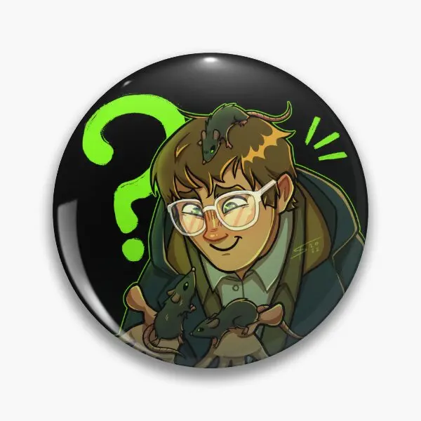 Riddler With His Rats Paul Dano  Soft Button Pin Women Gift Fashion Lover Creative Collar Hat Metal Brooch Cartoon Funny Jewelry