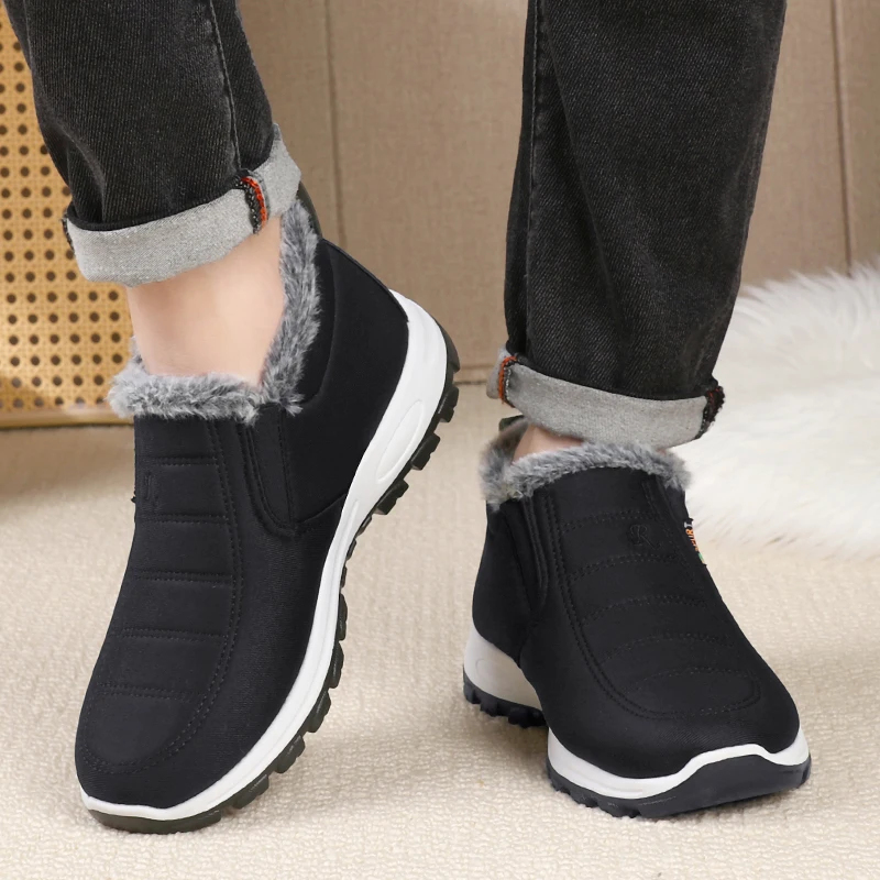 Warm Cold Winter Cotton Shoes for Men 2024 NewSlip-on Men\'s Casual Anti-slip and Wear-resistantFashion Elderly Leisure