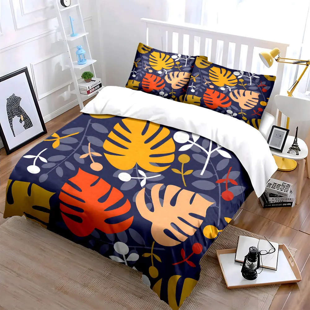 Tropical Three-Piece Set for Decor  kid's and adults' bedroom decor, Exquisite three-piece bedding set gift