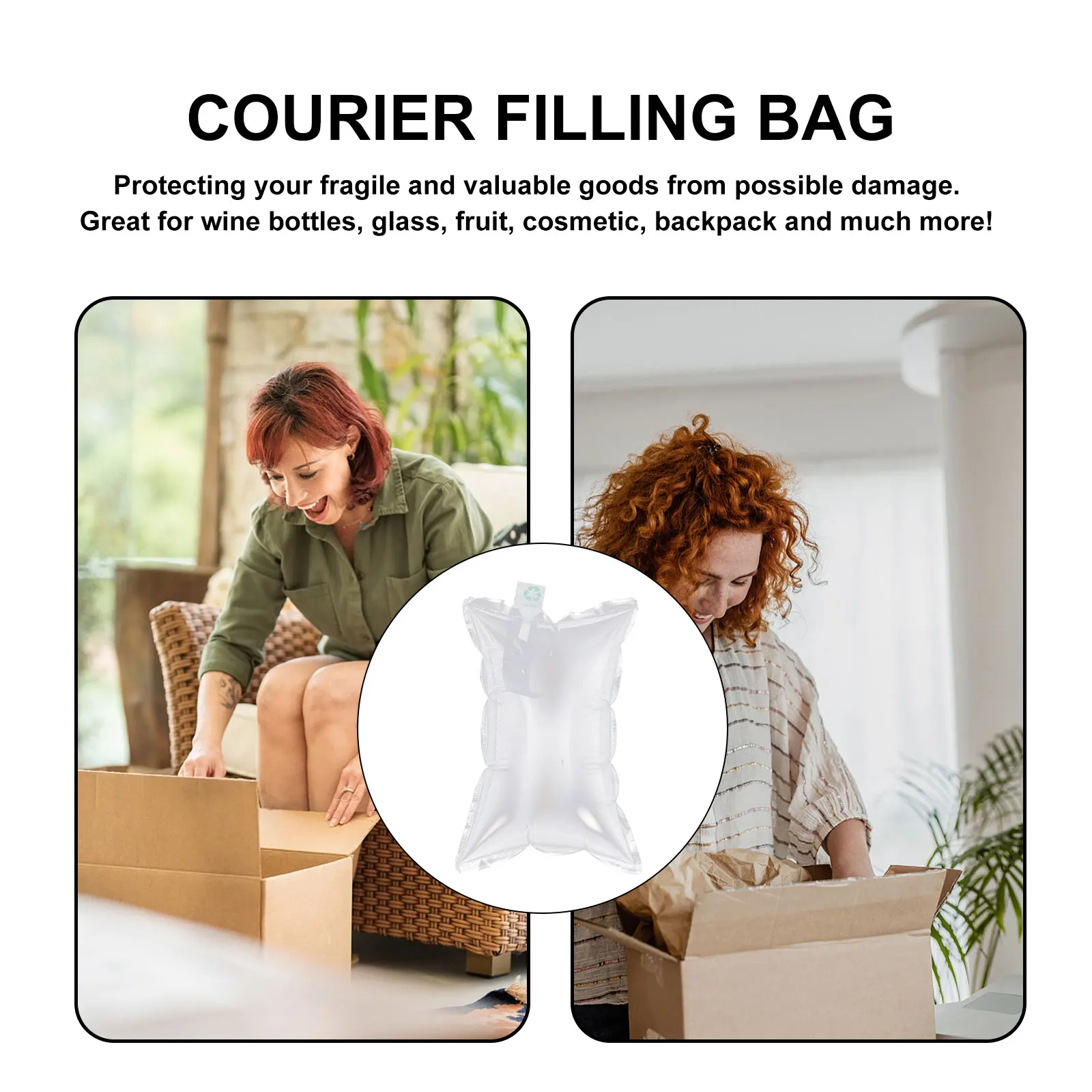 

30Pcs Air Bubble Bags Inflatable Cushioning Wrap Lightweight Shipping Protection