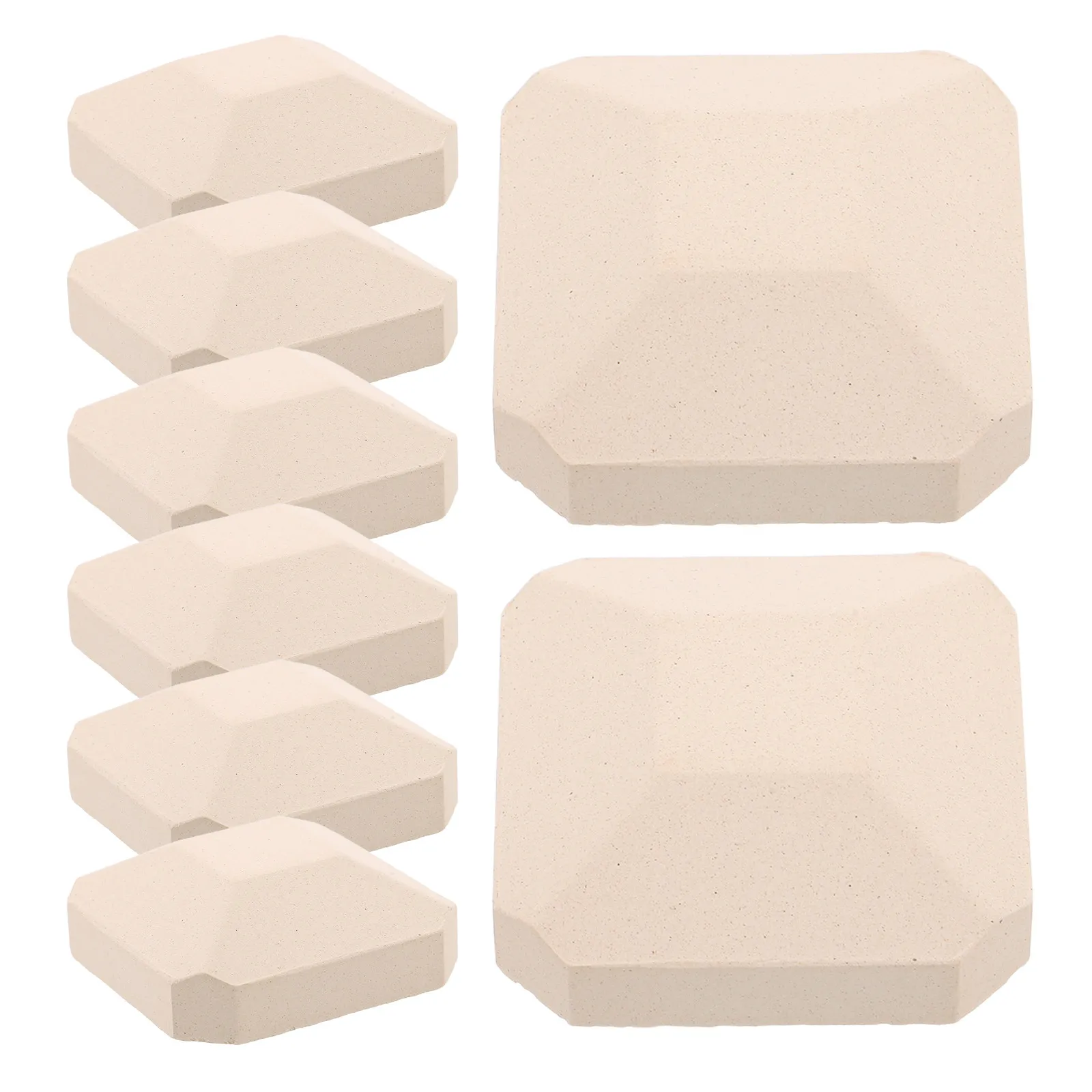 Ceramic Grill Heat Briquettes 8 Pack Gas Grill Replacement Heat Diffuser Stones High Temperature Resistant