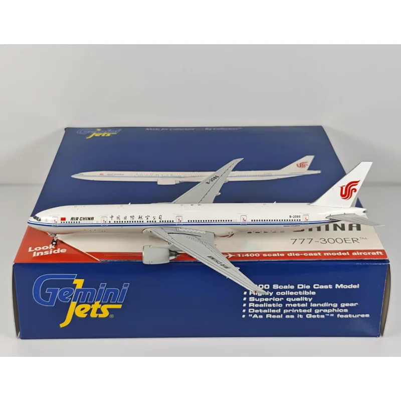 GeminiJets 1/400 Scale Air China B777-300ER B-2086 Diecast Alloy Model Aircraft Collectible Decorative Ornament