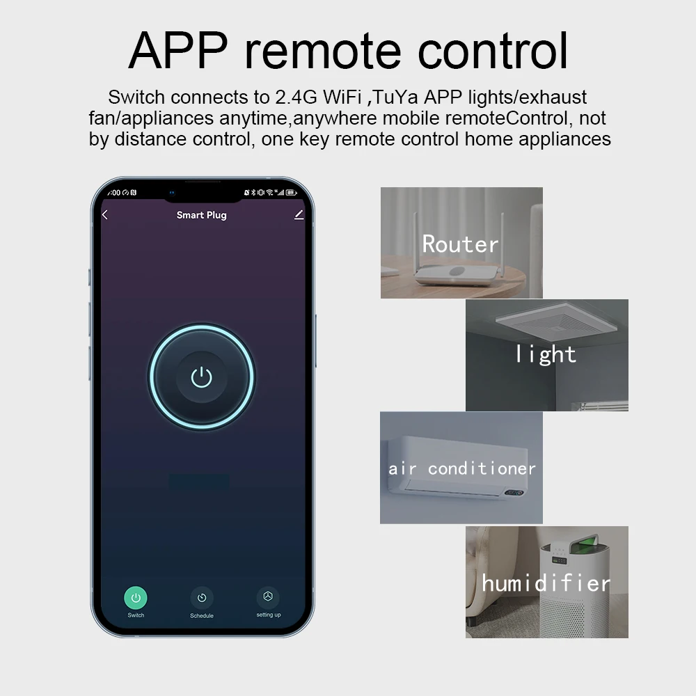 Intelligent Switch Wireless Control Module 1/2/3 Gang Supports Tuya Ecology Alexa Google Home RF 433MHz Remote Timing