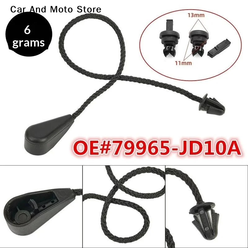 【CMO】Car Trunk Boot Parcel Shelf String Cord Cover Strap Car Trunk Lanyard Table Board Hanging Rope Buckle For Qashqai 08-20