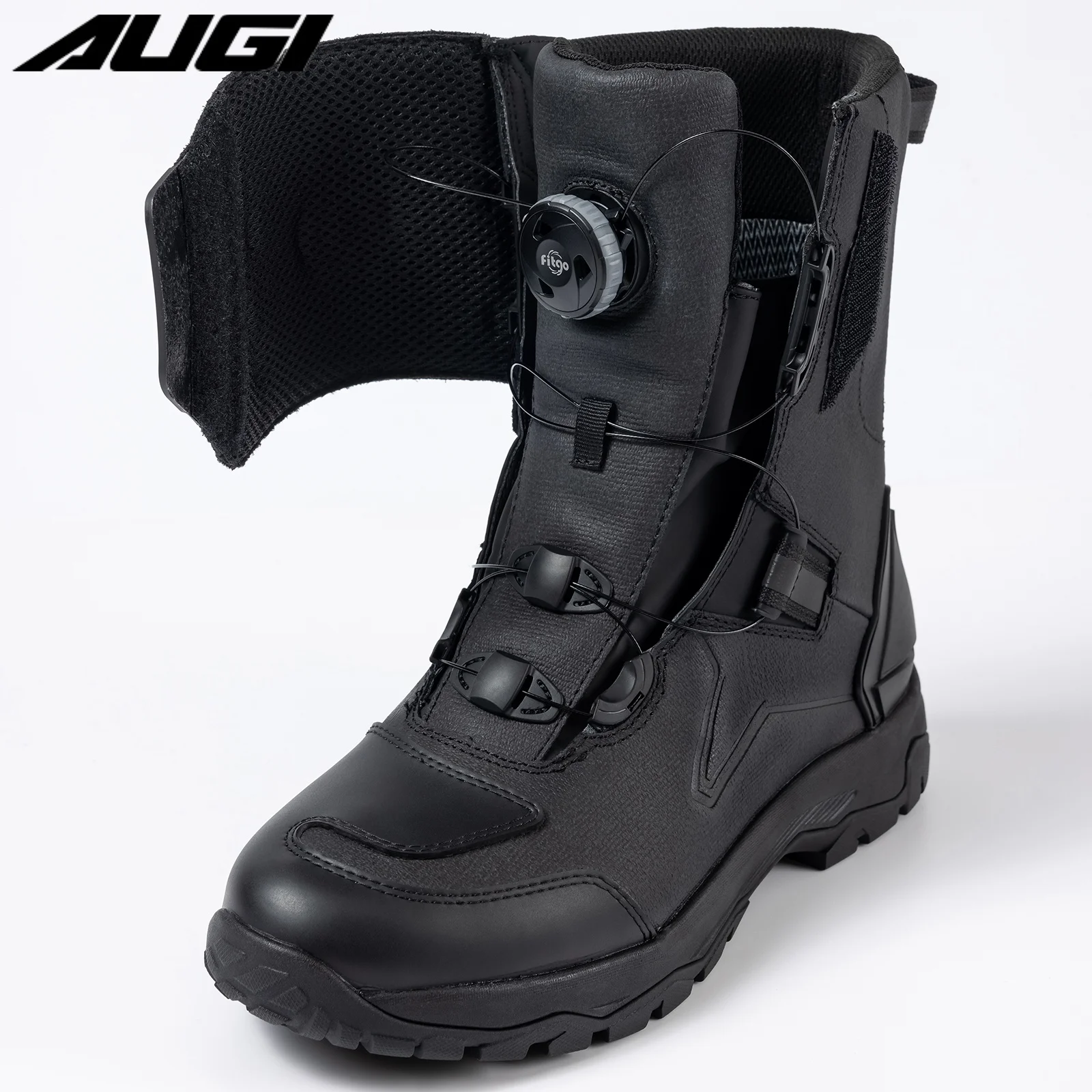 عالية الجودة جلد البقر مقاوم ل - مراجعة Motorcycle Boots Waterproof Riding وسعره