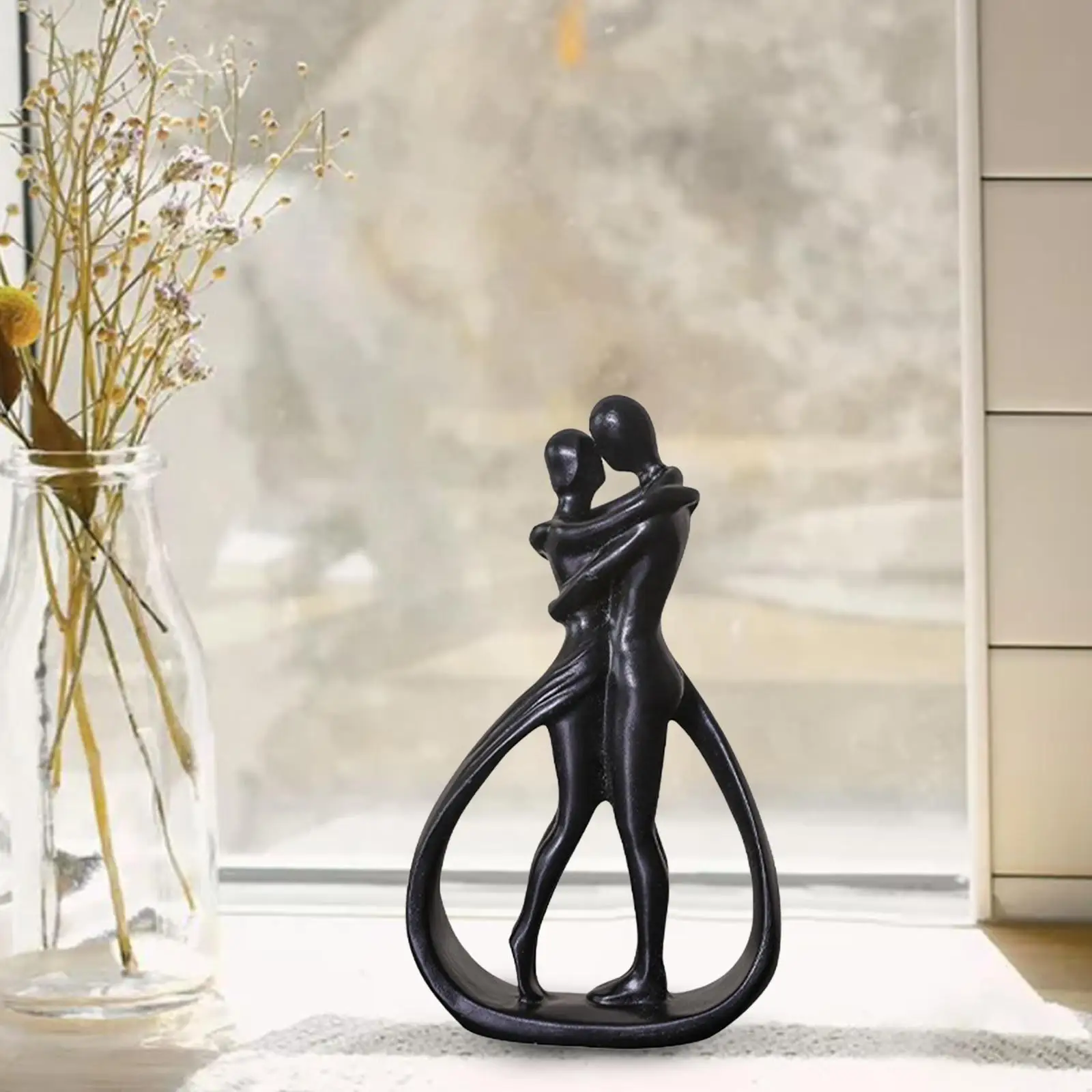 2-6pack Couple Statue Lovers Sculpture for Tabletop Entrance Cabinet