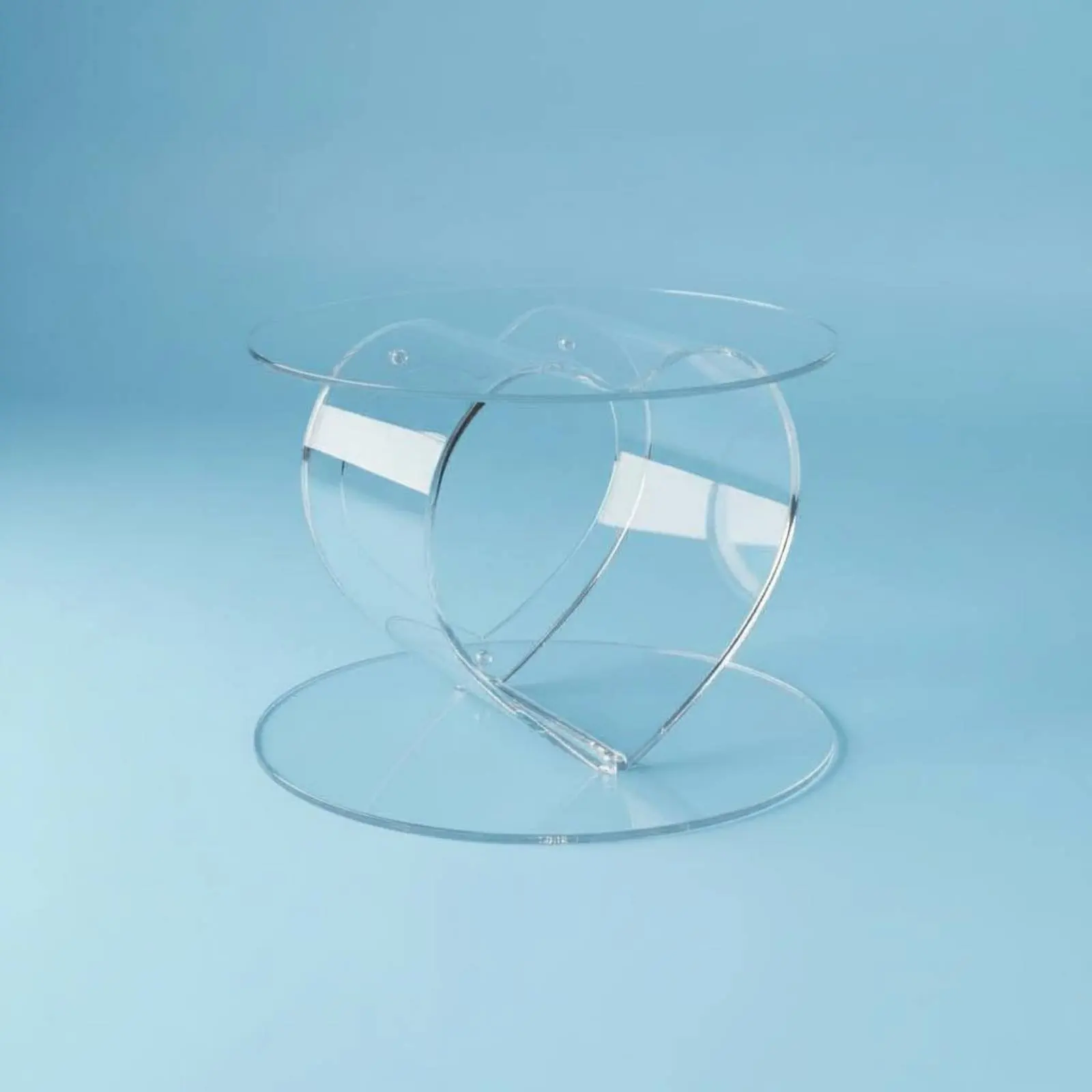Attachable Fillable Cake Pedestal Reusable Acrylic Heart Cake Stand Fillable Pedestal Box Sturdy Support Party Decoration