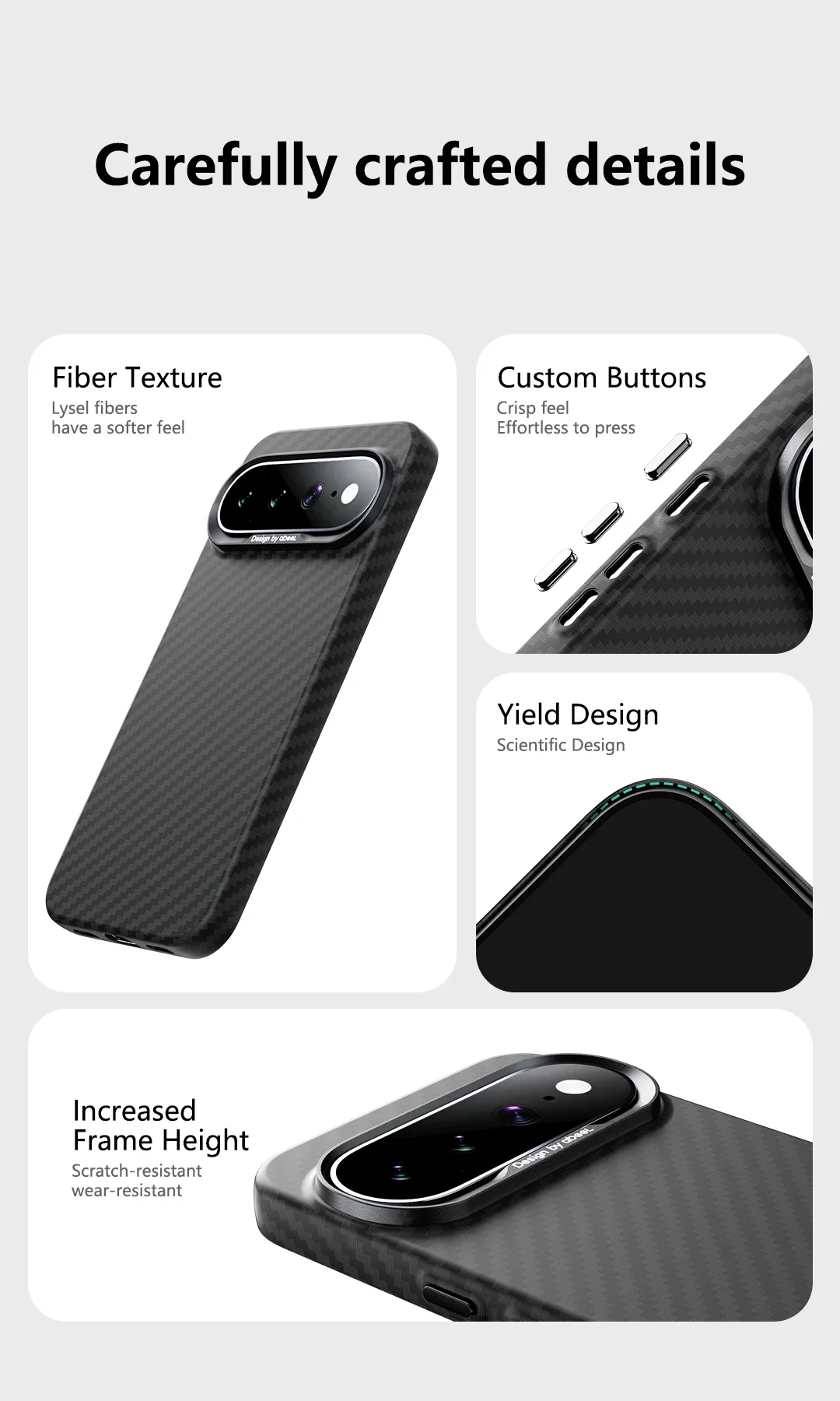 Aramid Fiber Texture for Magsafe Magnetic Case for Google Pixel 11 10Pro XL 10A Anti-drop Skin-friendly Metal Lens Protect Cover