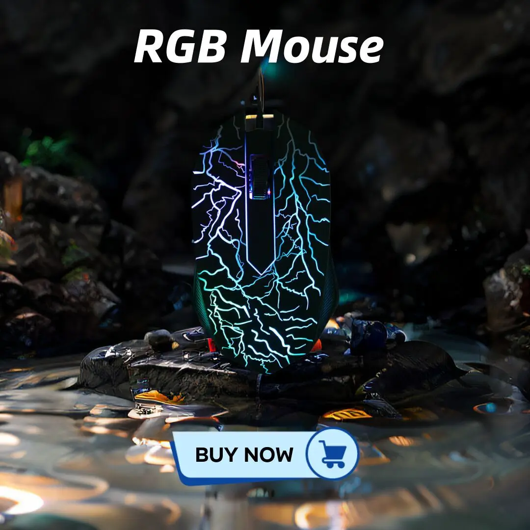 

USB Wired Mouse Gaming Mouse Colorful Computer Gaming Mouse 2400DPI LED Backlit Professional Gamer Mice Ergonomic Computer Mouse