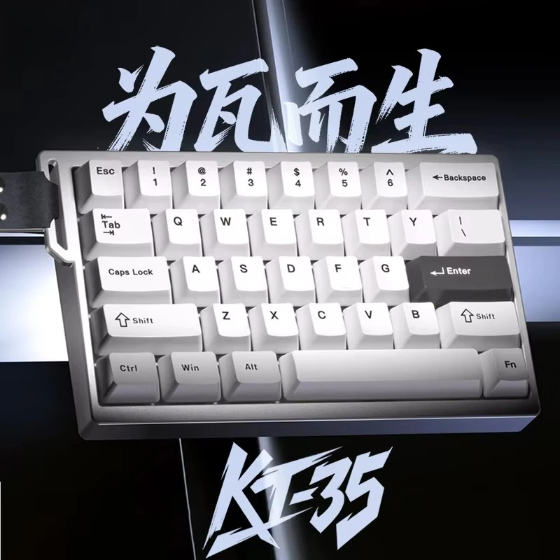 Darmoshark for KT35 Magnetic Switch Gaming Keyboard 35% Layout CNC Aluminum Case 8K Polling One Hand for FPS Esports Gaming
