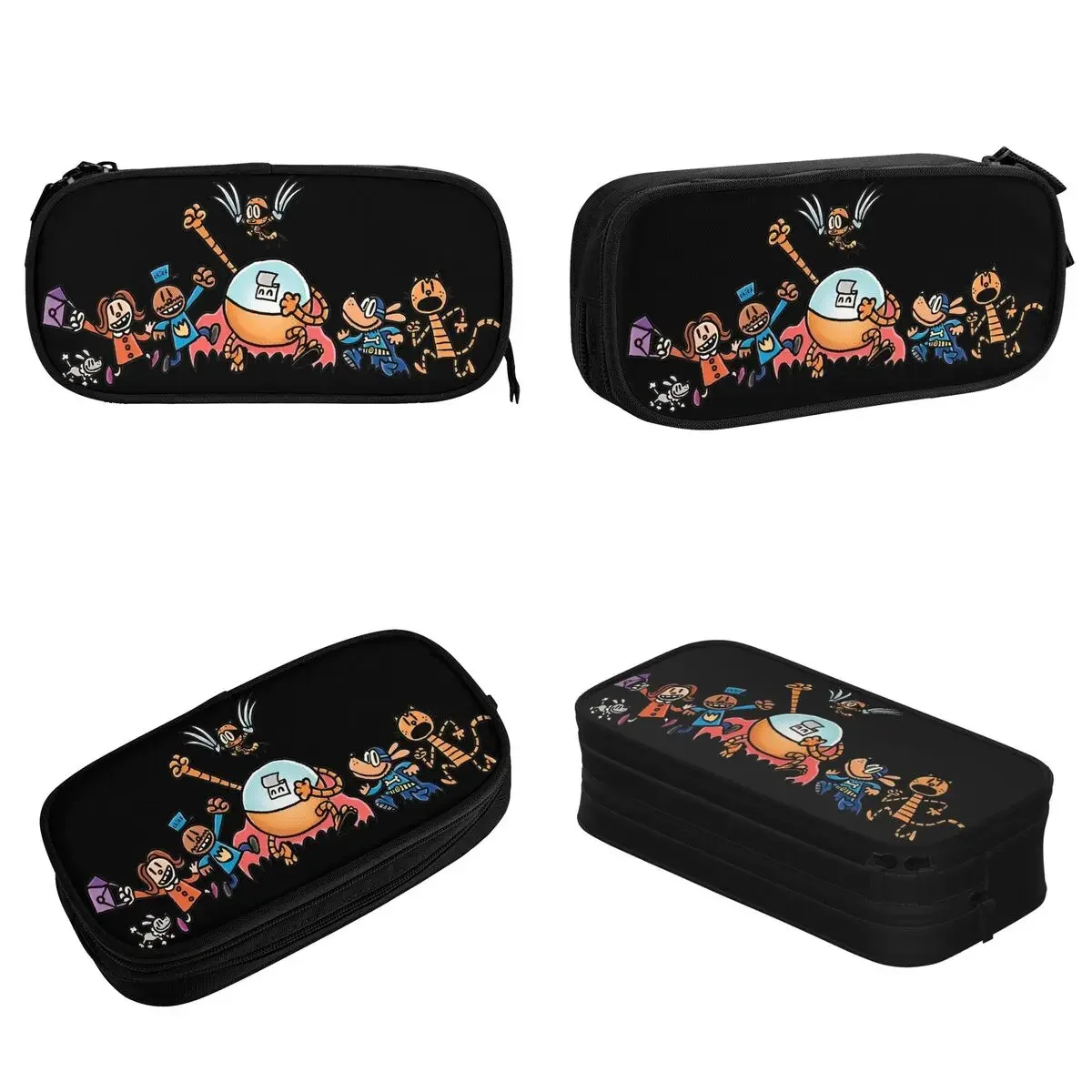 Classic Dog Man Movie Comic Pencil Case Cartoon Animals Pencilcases Pen Box for Student Big Capacity Bags Gifts Stationery