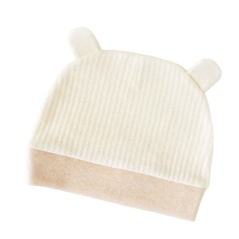 Soft Newborns Baby Hat Cotton Knit Hat Stretchable Baby Hat Striped Baby Hat