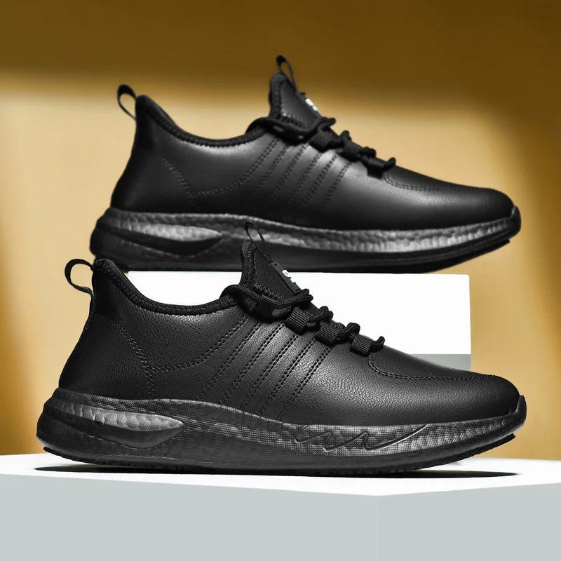 

Shoes Men's Work Shoes Non-Slip, Waterproof, Oil-Proof, Breathable, Anti-Odor Black Soft-Soled Chef Thick-Soled Shoes