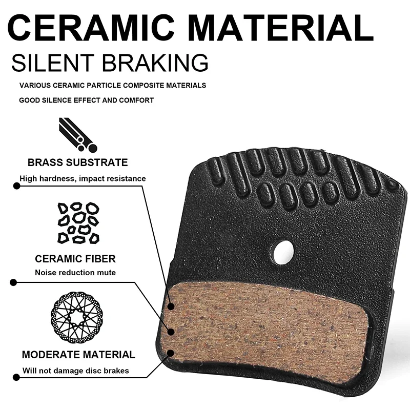 BUCKLOS Mtb Hydraulic Disc Brake Pads Ceramic Bicycle Brake Pads for Shimano H03A H03C D02S D03S Bike Brake Pad Cycling Parts