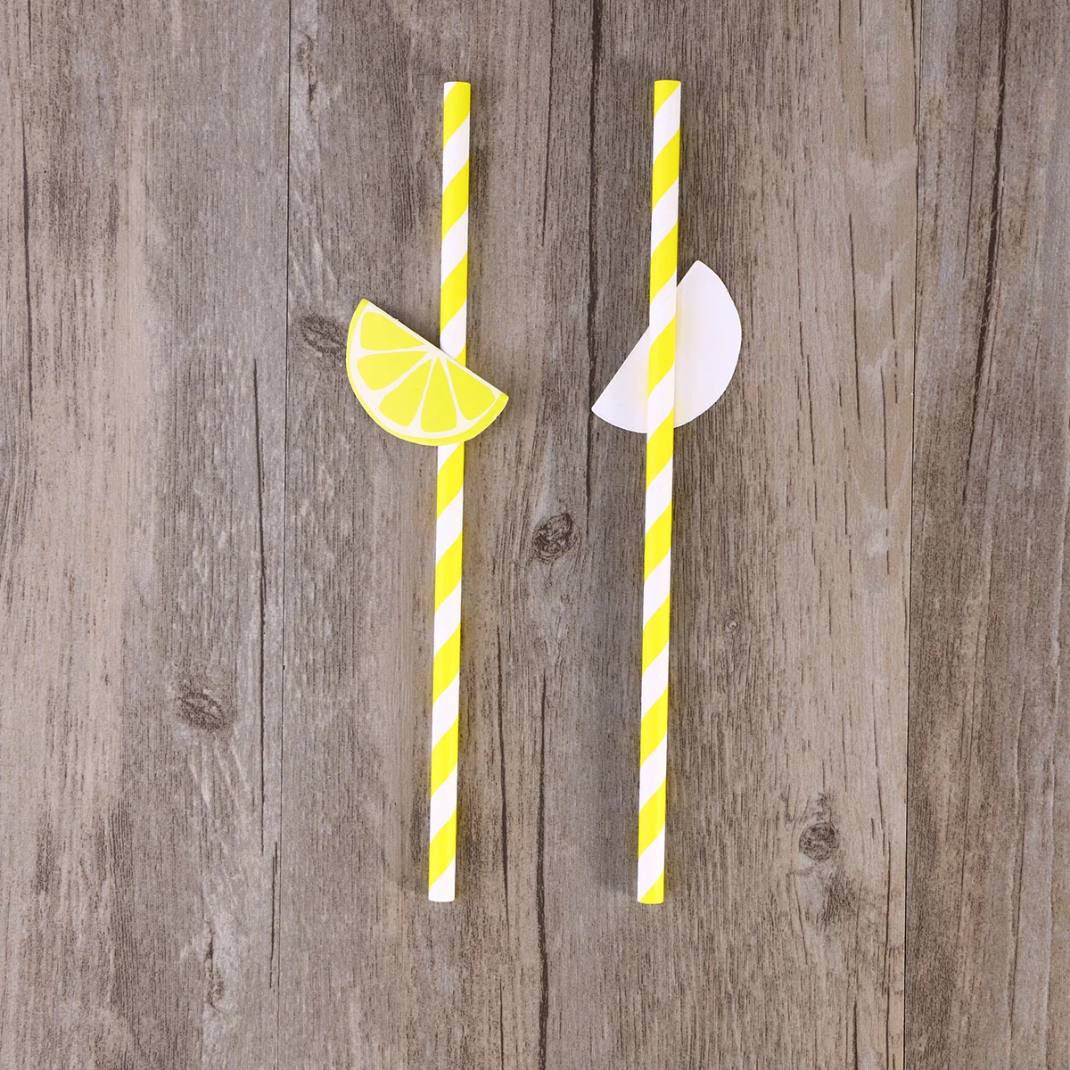

10Pcs Hawaiian Paper Straws Lemon Design Party Decorative Drinking Straws Luau Bbq Table Decoration Paper Straw