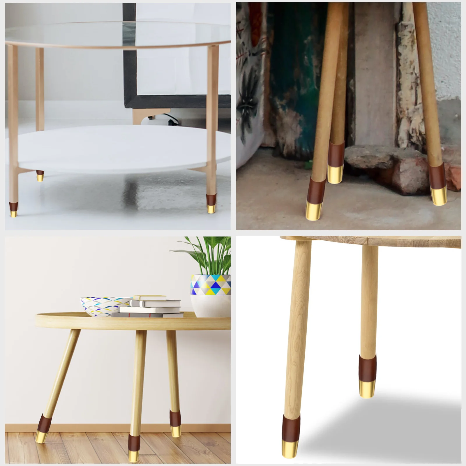 

4pcs Support Legs 8cm Walnut for Furniture Replacement Sofa Table Cabinet Bed Feet Durable Dresser Table Legs Feet Components