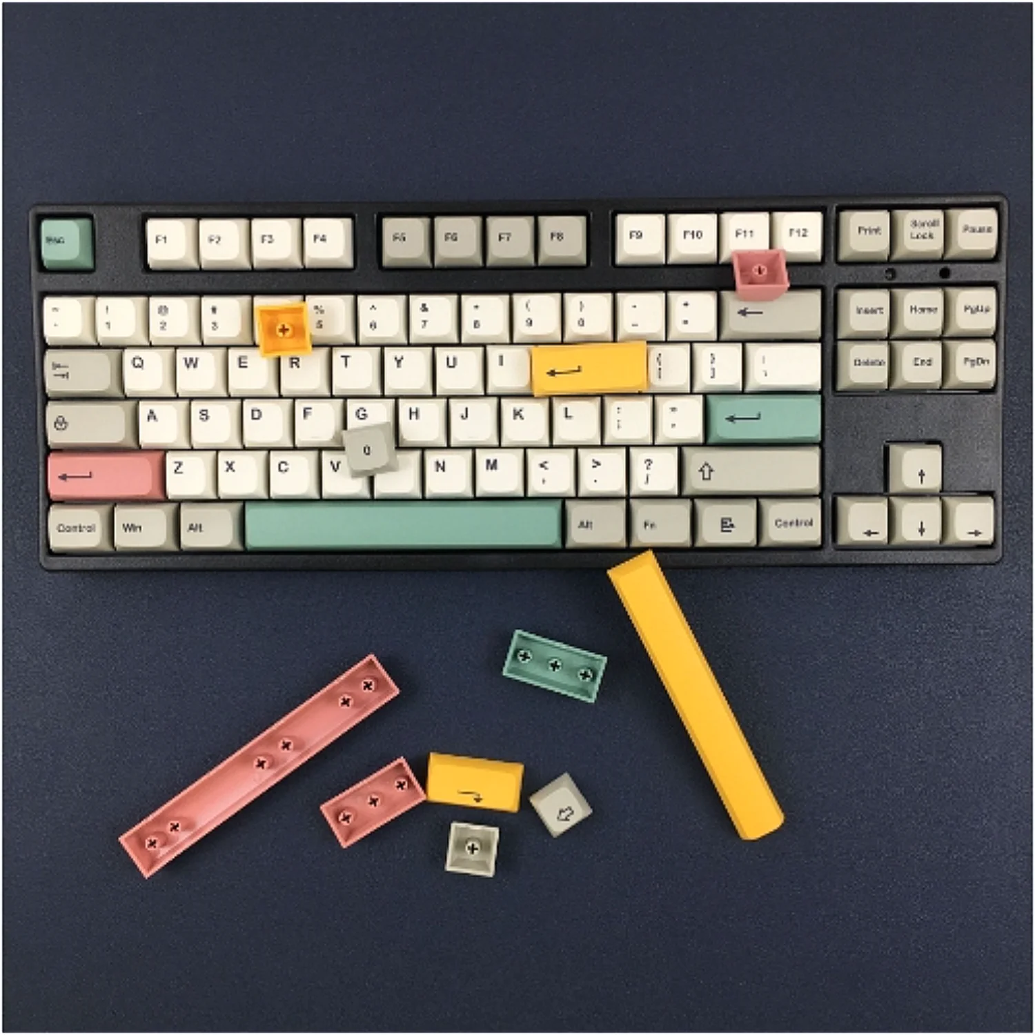 

Vintage Personalized 9009 Cherry Keycaps PBT Customized Small Set for 60/84/98/108 Mechanical Keyboards