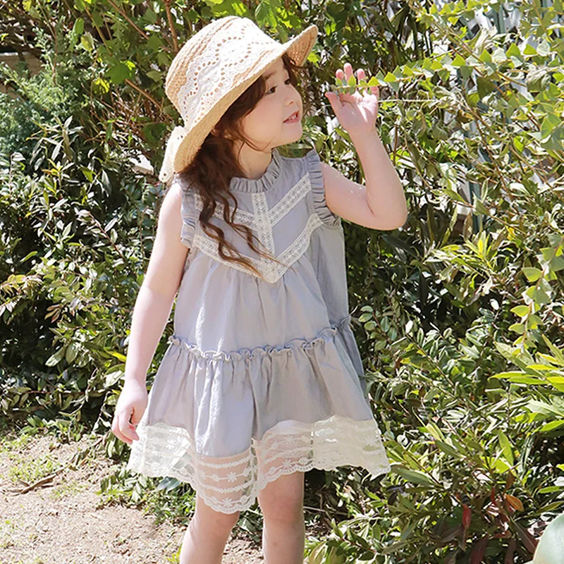 

Baby Girl Dress 2024 Summer Strawberry Strawberry Korean Children Wear Girls Children Girls Lady Fashion Comfort Dresses