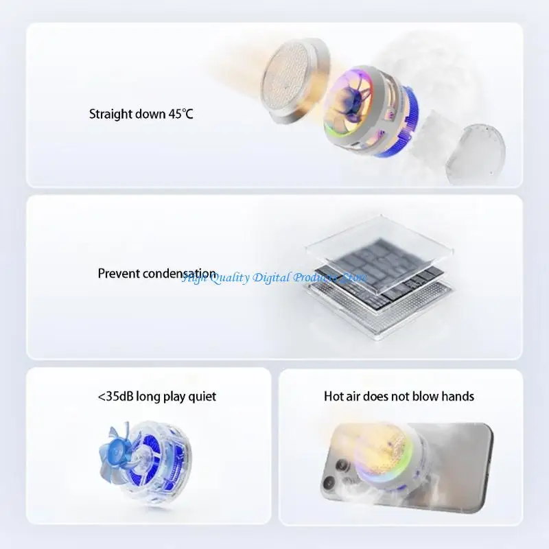 U2JE Multifunctional Phone Coolers with Precise Temperature Regulation High Performances Coolers for Extended Use